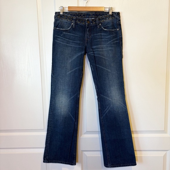 Gap Stud Waist Bootcut Low Rise Denim Jeans Women’s 6 Regular - Picture 2 of 10